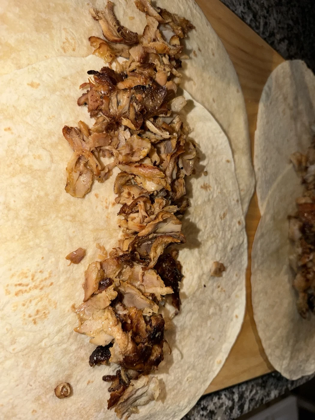 La carne nella piadina